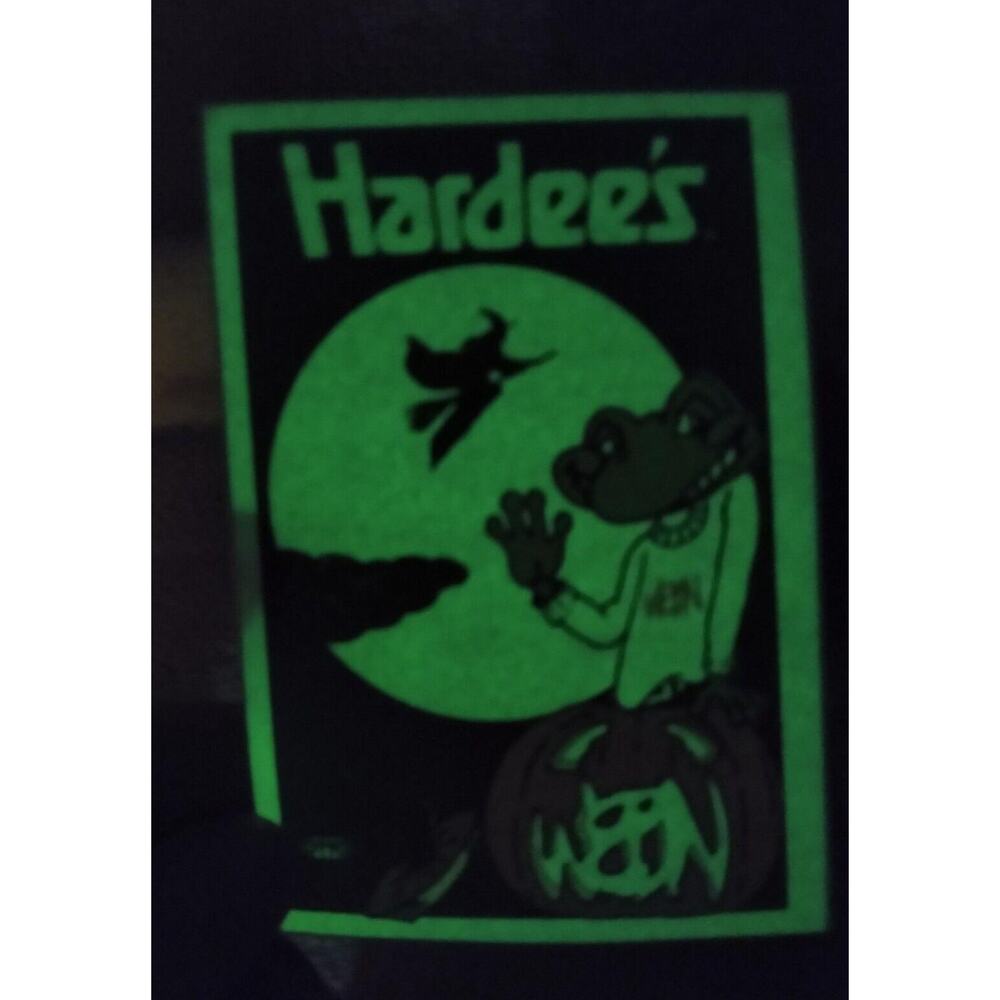 Hardees Ween Halloween Sticker Glow in Dark Witch Moon Gator Pumpkin Radio Promo